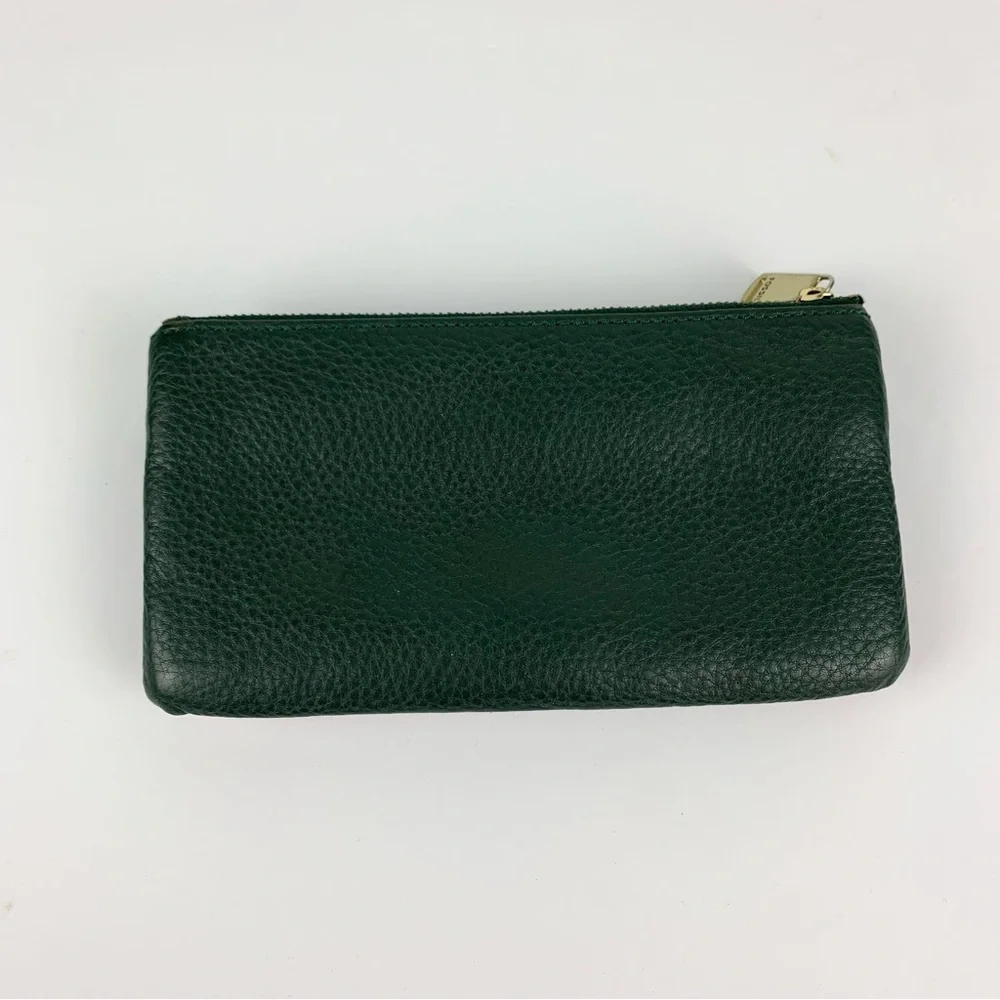 Fossil Purple Green Leather Multicolored Colorblock Bifold Wallet